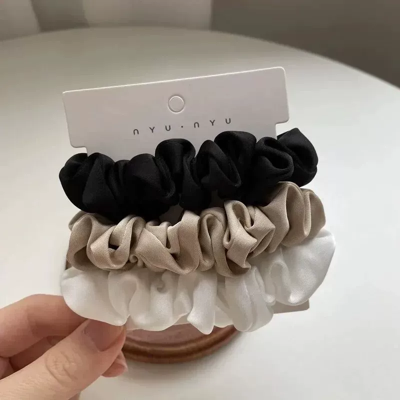 Silk Hair Scrunchies Set